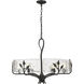 Calla 6 Light 27.75 inch Natural Black Chandelier Ceiling Light